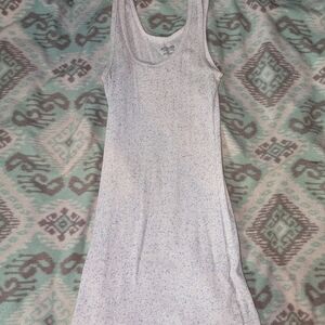 White and Blue Speckled Tank Dress 2/$12